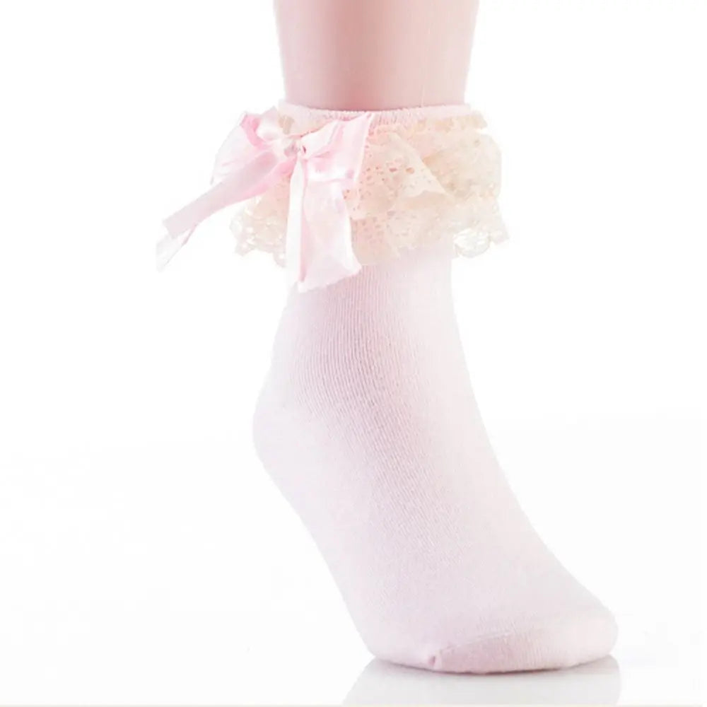 Lace Short Frilly Ruffle Cotton Socks