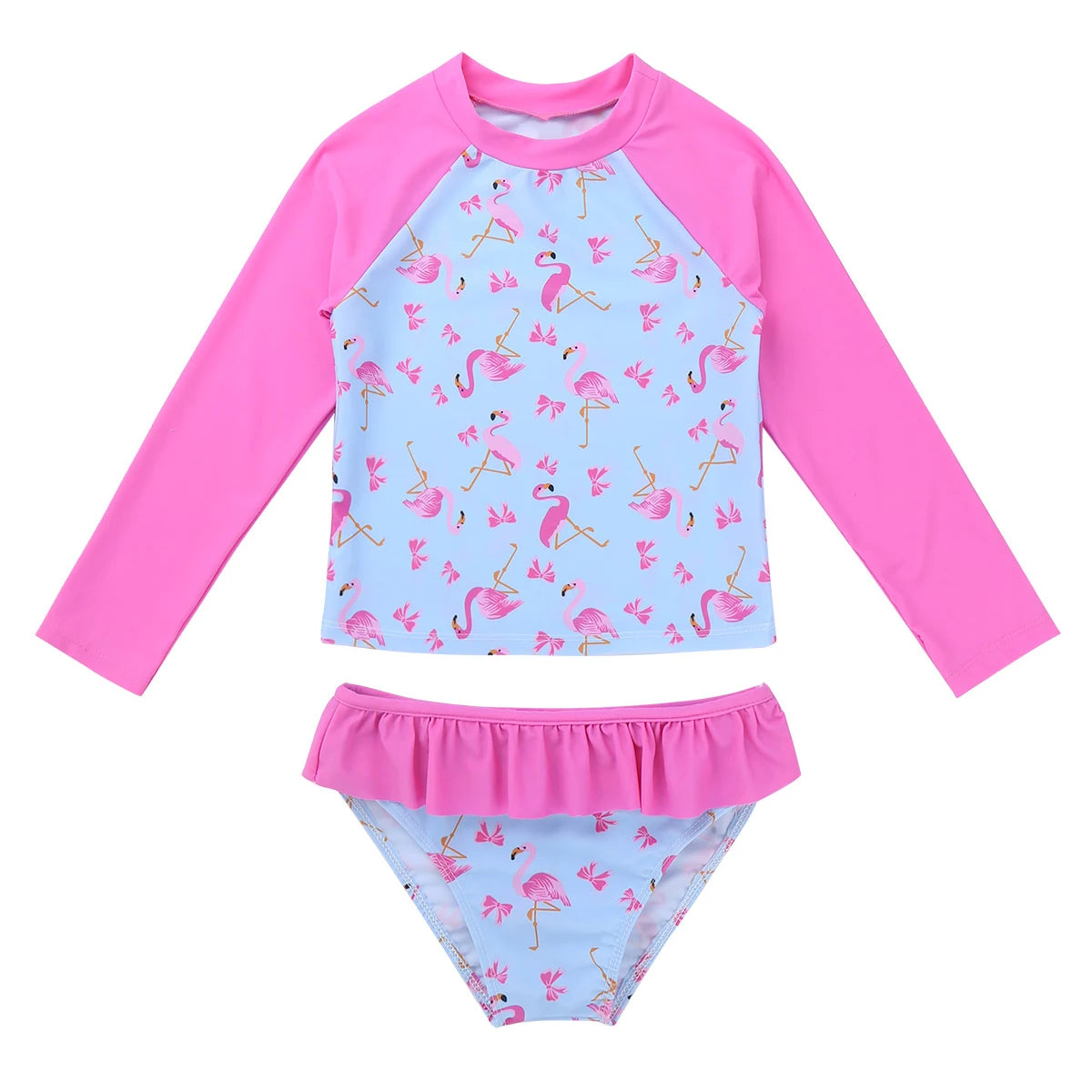 Kids 2Pc flamingo Swimsuit