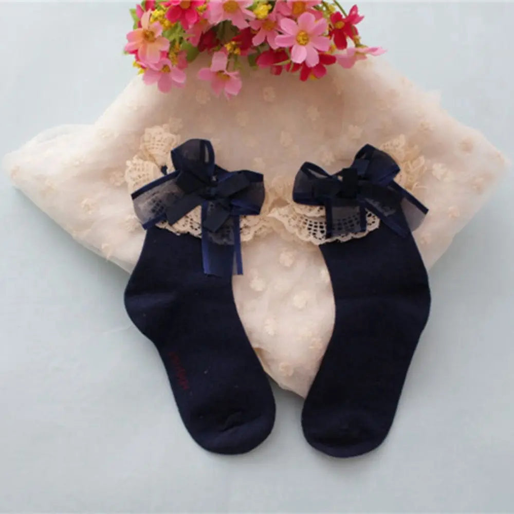 Lace Short Frilly Ruffle Cotton Socks