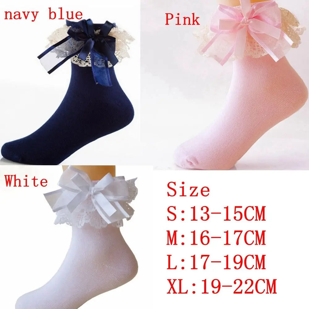 Lace Short Frilly Ruffle Cotton Socks