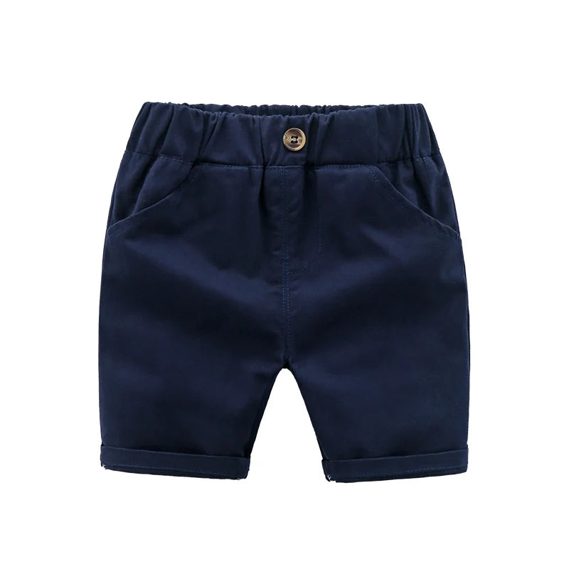 Boys Shorts Cotton Solid Color