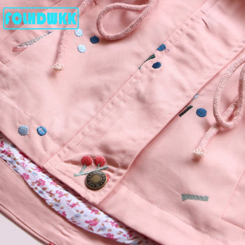 Flower Hooded Kids Coats