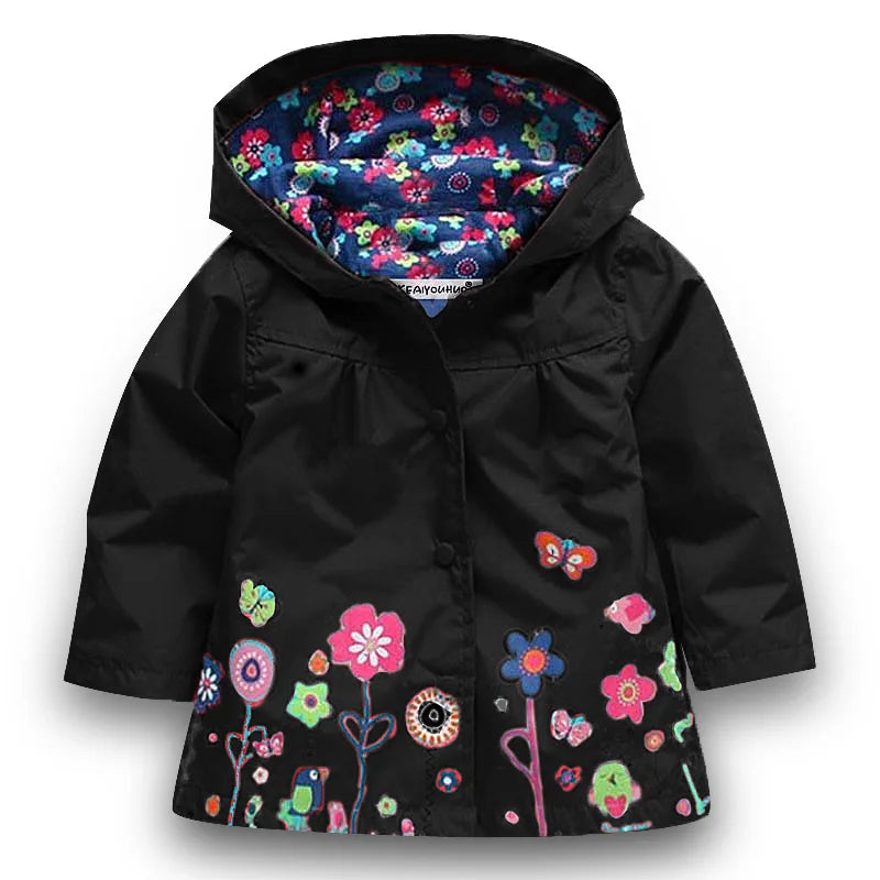 Girls Fashion Waterproof Wind coat