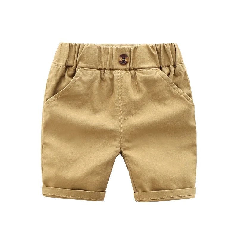 Boys Shorts Cotton Solid Color