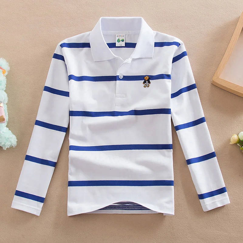 polo long sleeve stripe shirt