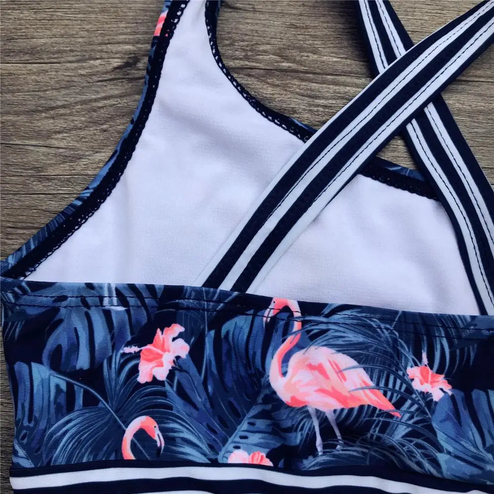 Girls flamingo Two Piece Swimsuits