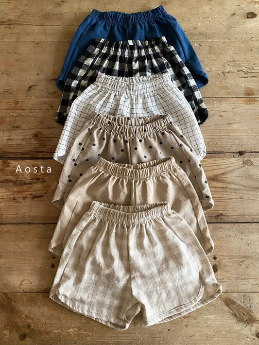 Boy Cotton And Linen Loose shorts