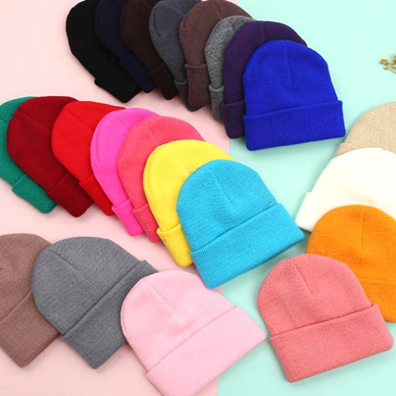 Kids solid colour beanie