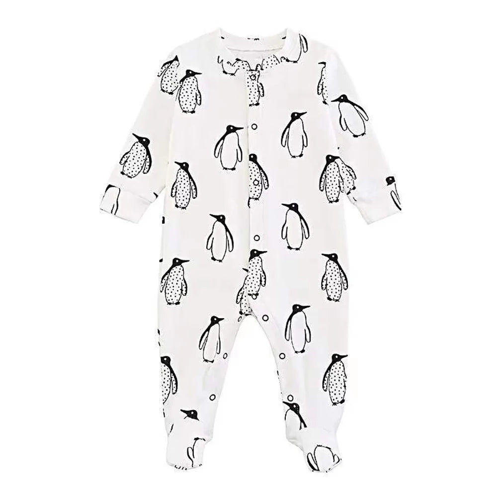 Long Sleeve Footed Cotton Sleepsuit