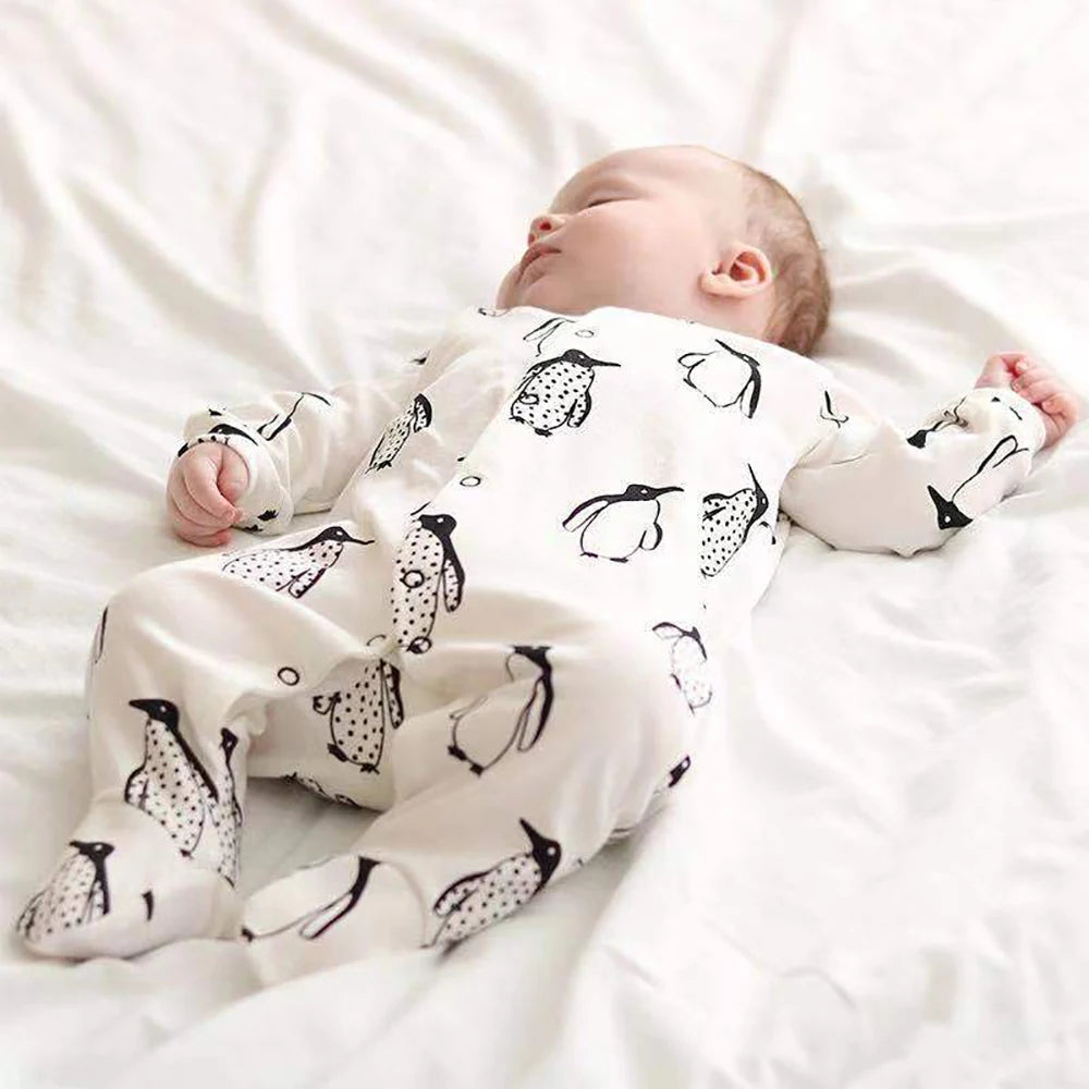 Long Sleeve Footed Cotton Sleepsuit