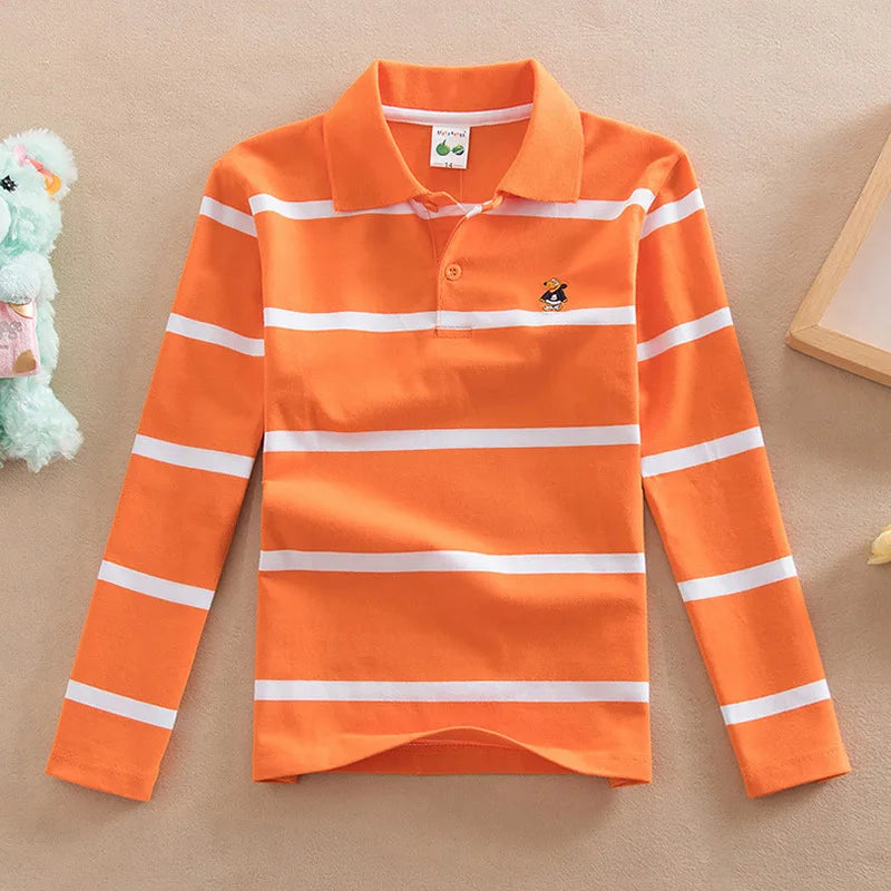 polo long sleeve stripe shirt