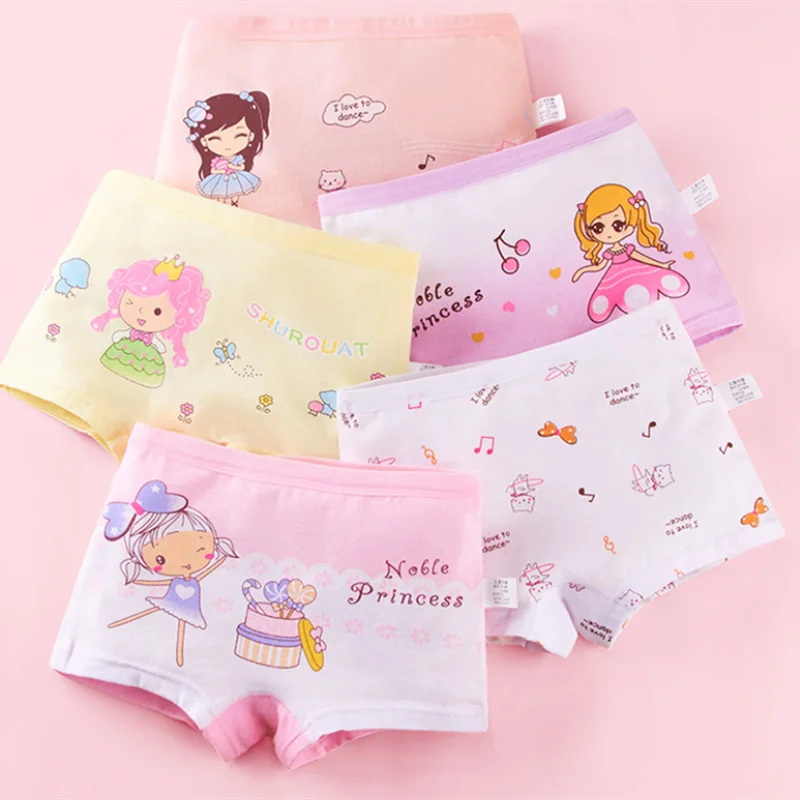 5Pcs Girls Cartoon Underpants