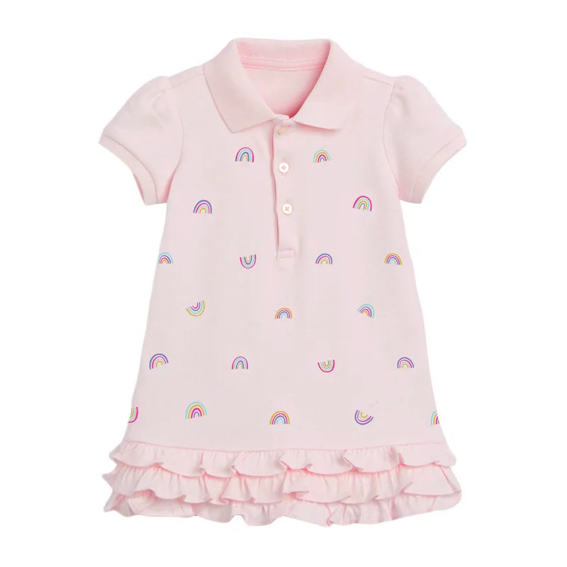 Summer Dress Cotton Pink Rainbow