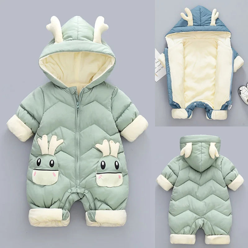 coat Winter Hooded mantle Jumpsuit