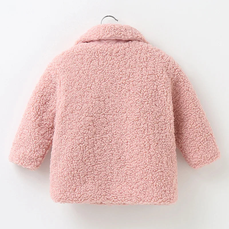 Plush fur with pockets Girls Jacket