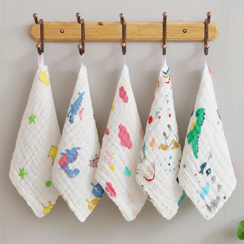 5 pieces/set of muslin towel