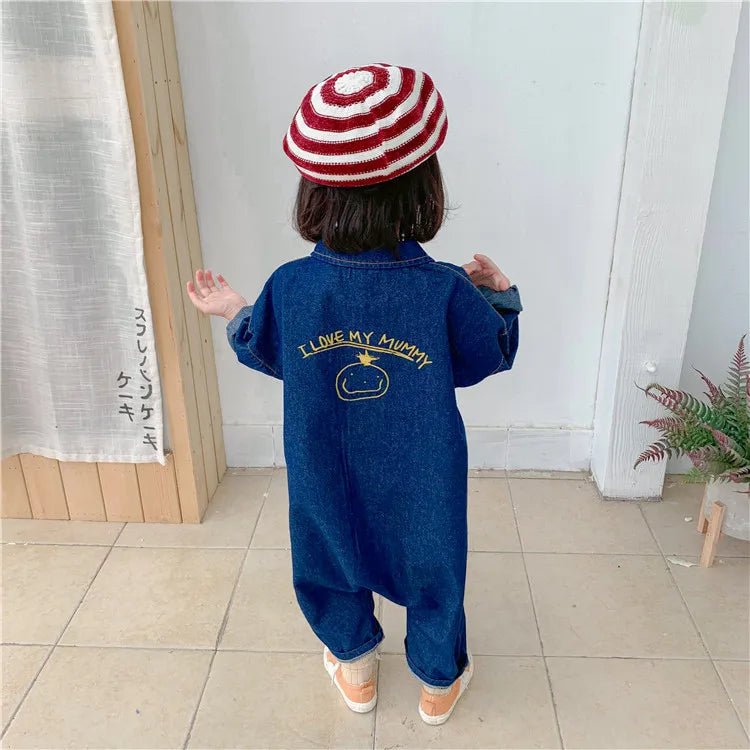 Children Jumpsuit Casual Denim 1-7 Y