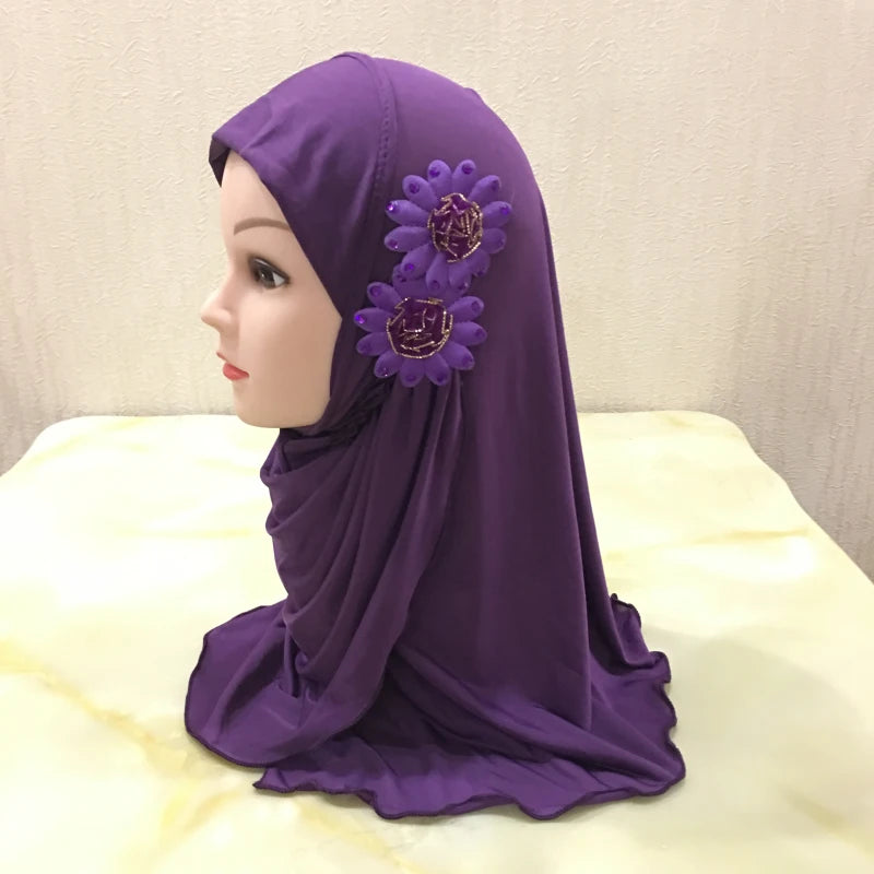 girl hijab with flowers cute hijab