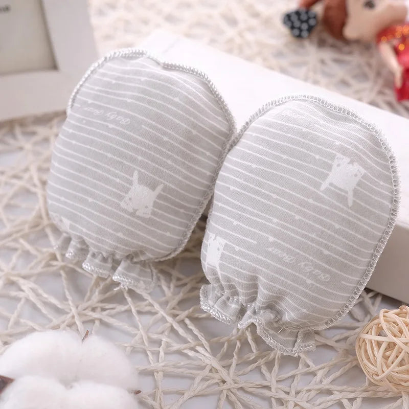 5pairs Newborn Mittens Cotton Soft