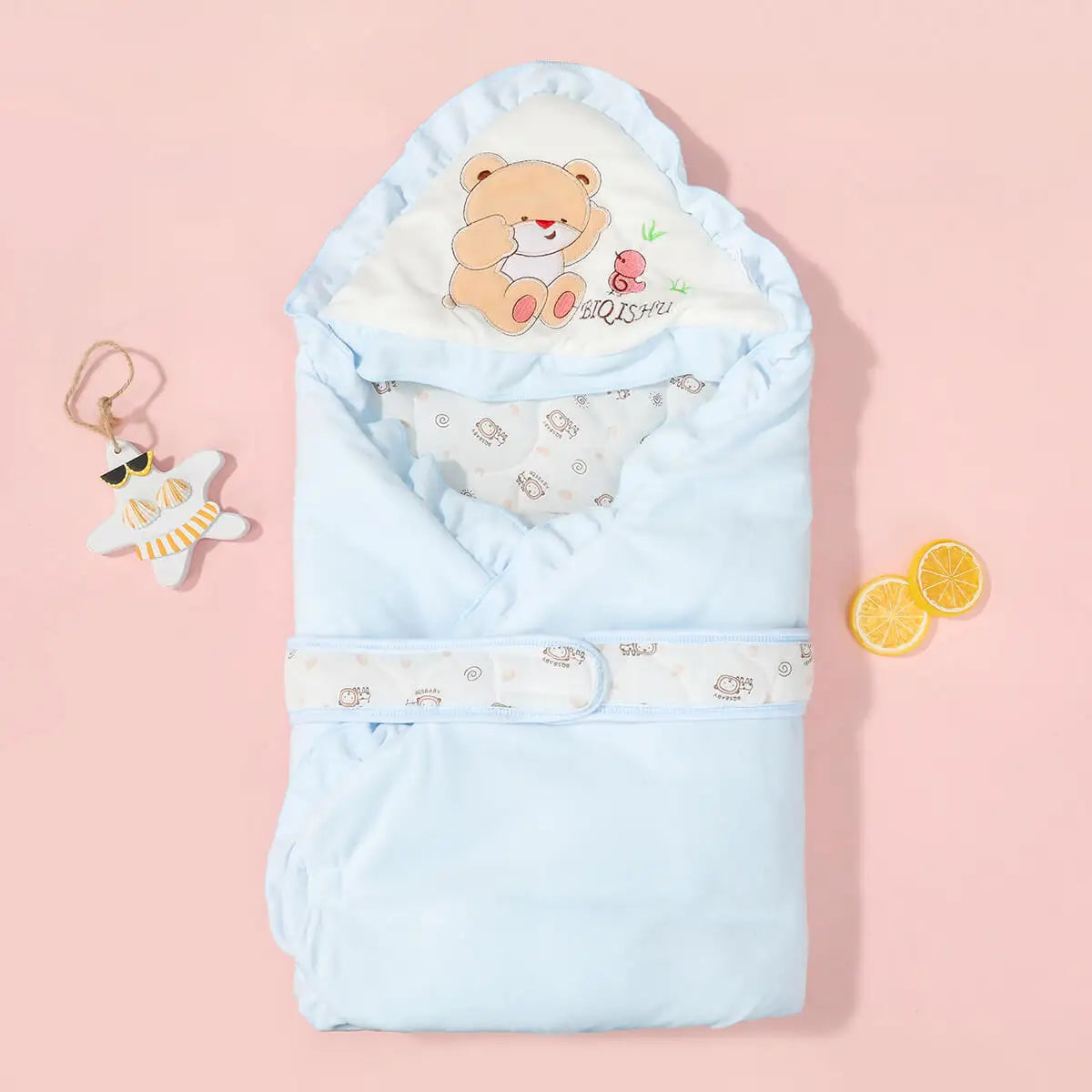 100% Cotton Solid Color Bear mBlanket