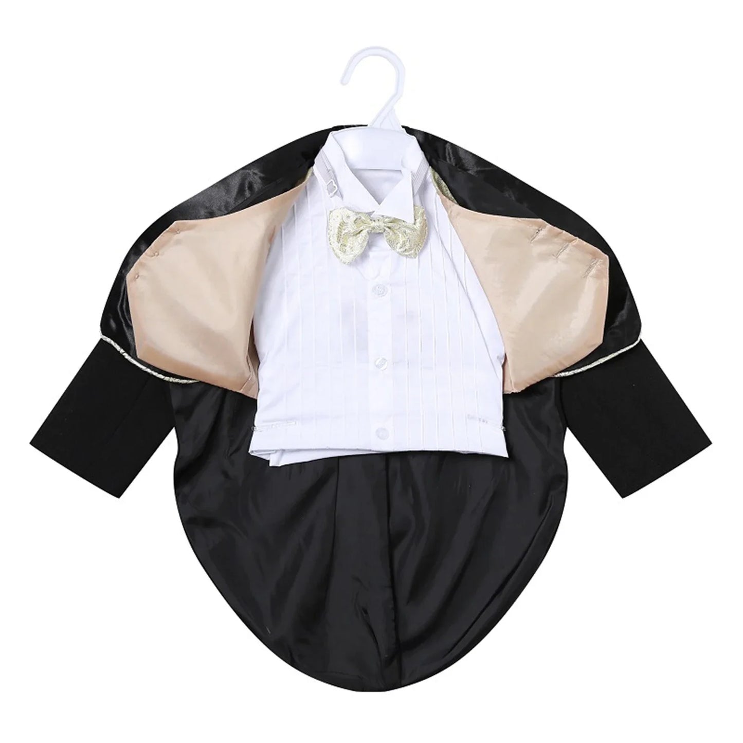 Tuxedo Coat Shirt Pant Vest Bow Tie set