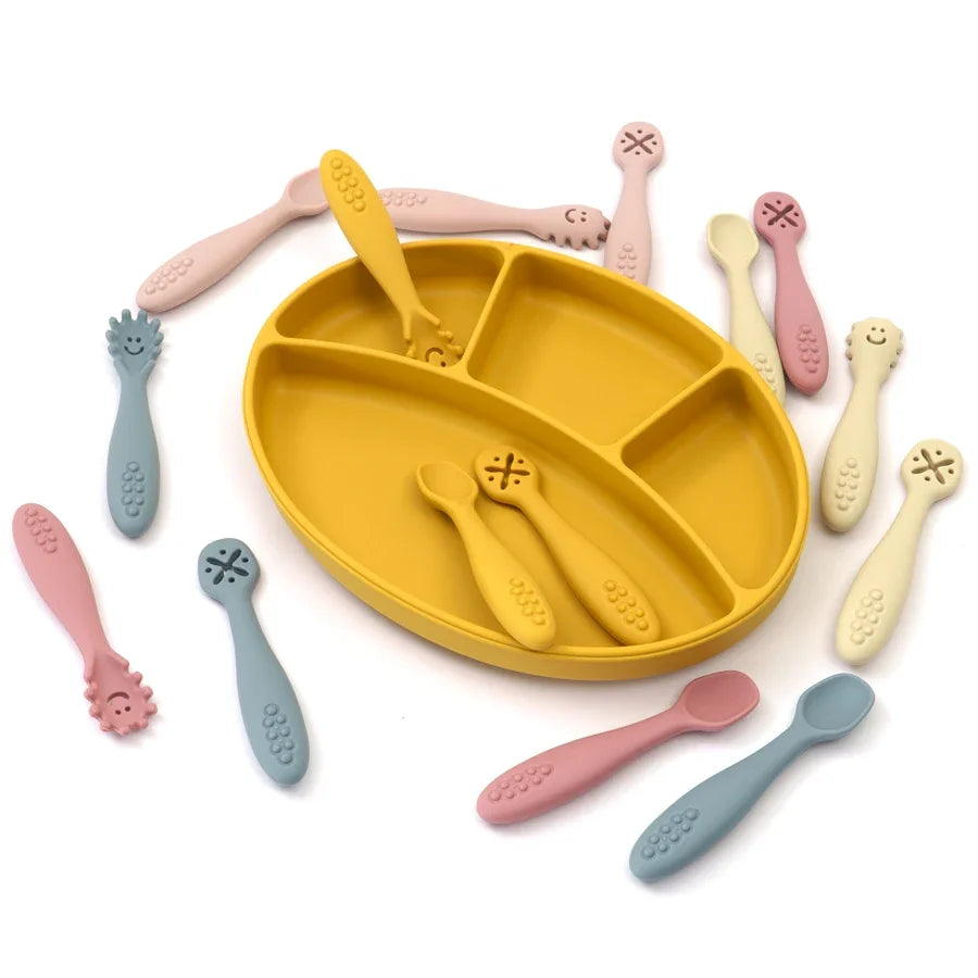 3PCS Silicone Feeding set