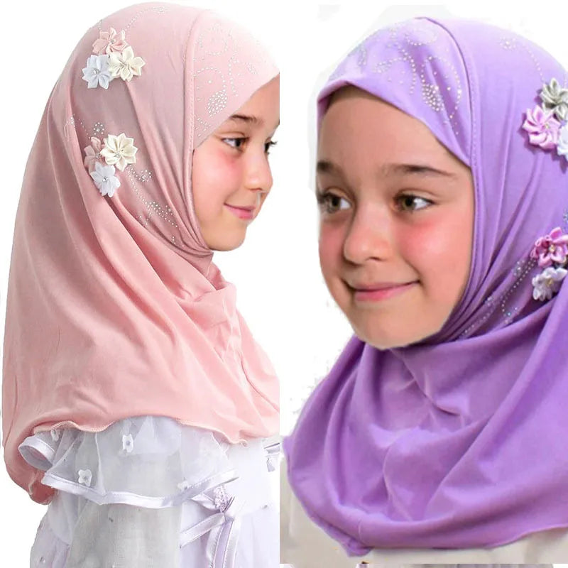 Girls Instant Hijab Scarf Muslim