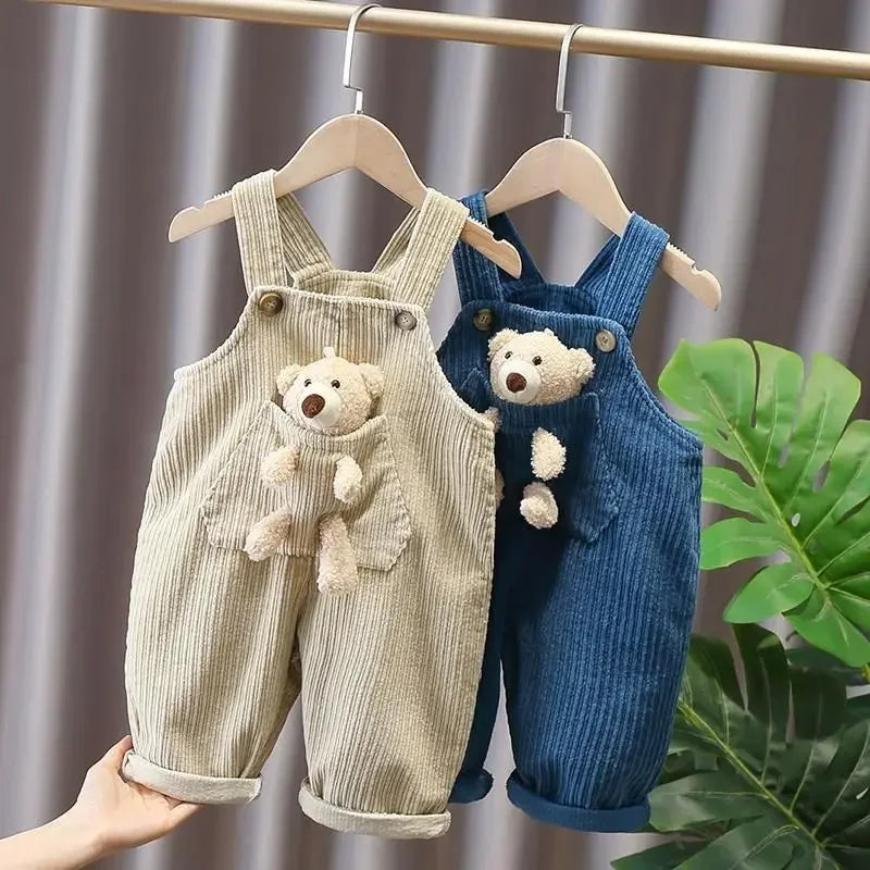 1-4Y Children's Bear Overalls