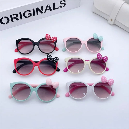 Girls Shiny Bowknot Sun Glasses