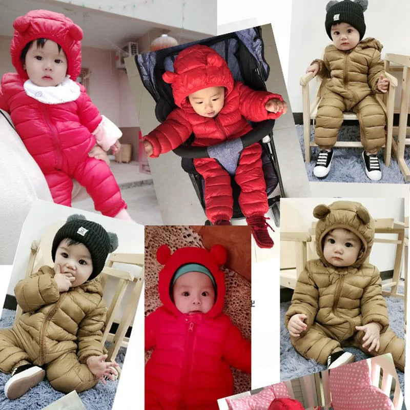 Baby Snowsuit Infant Warm Jumpsuit