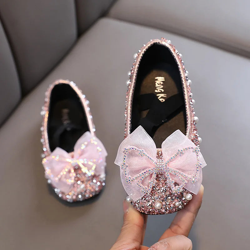 Children's Lace Bow Princess Shoes