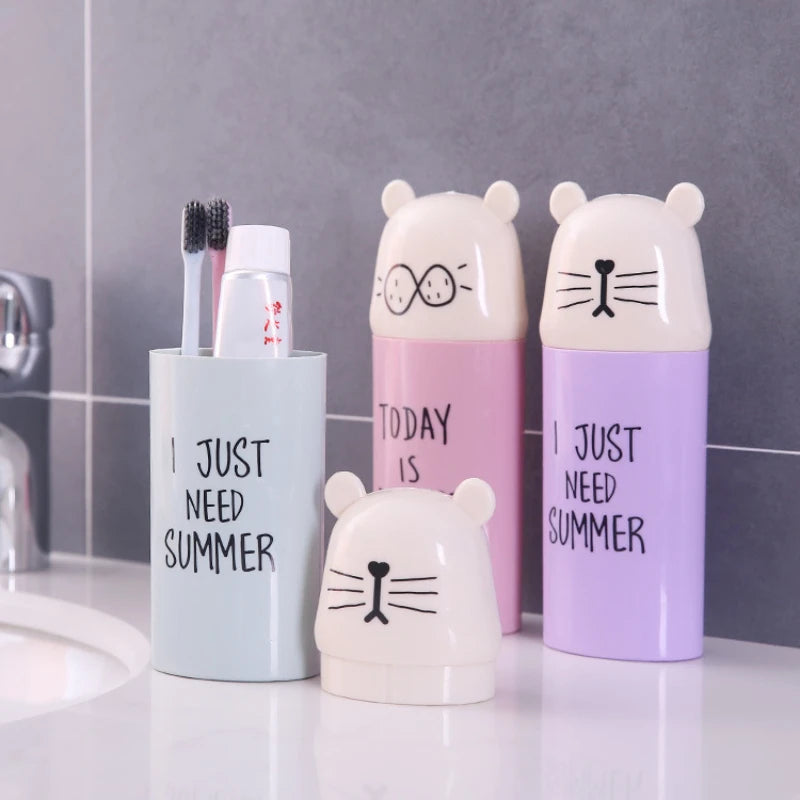 Cute Toothbrush Toothpaste Cup