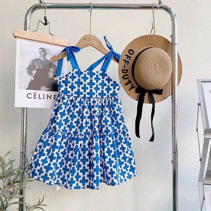 Blue Summer Suspender Dresses