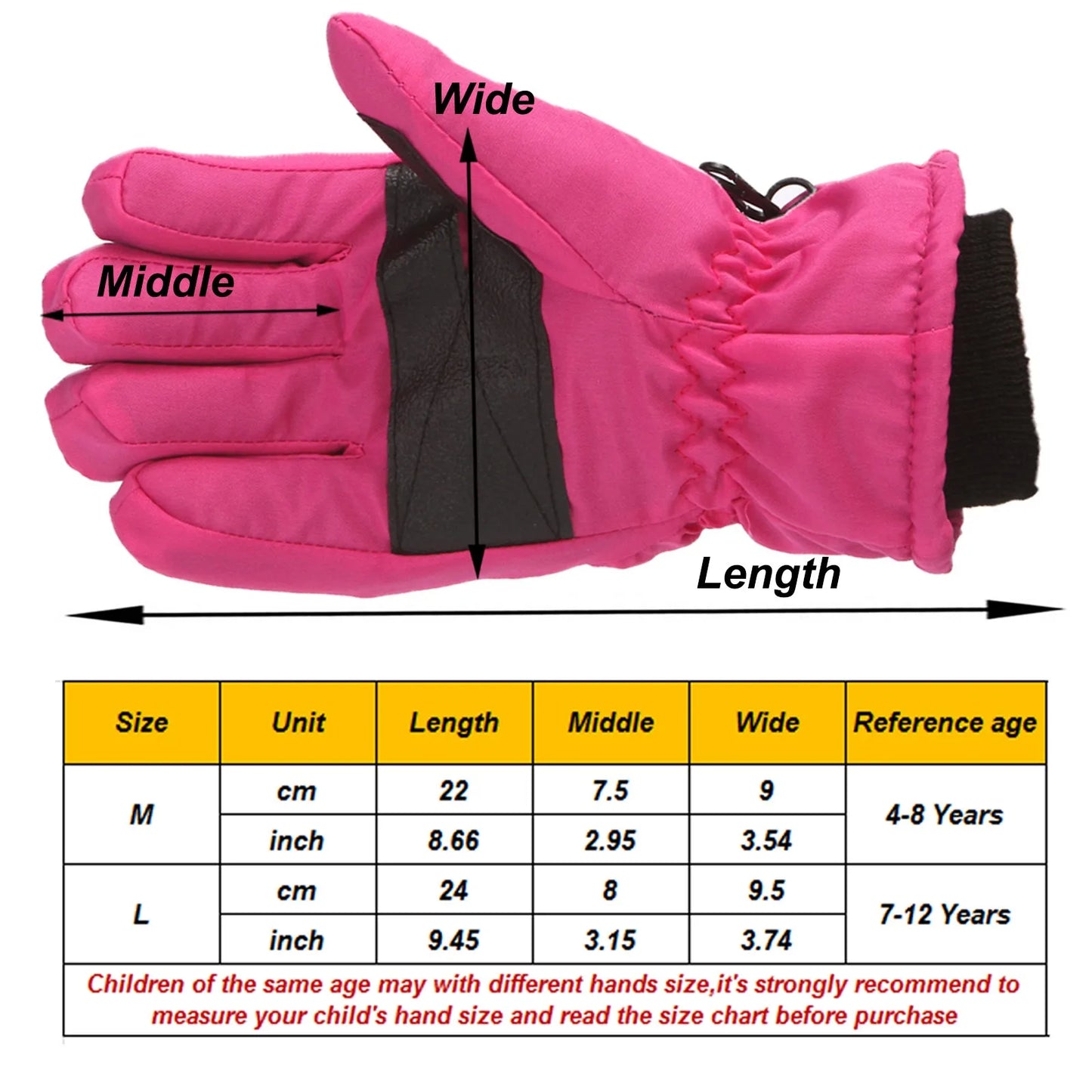 Winter Children Ski Gloves