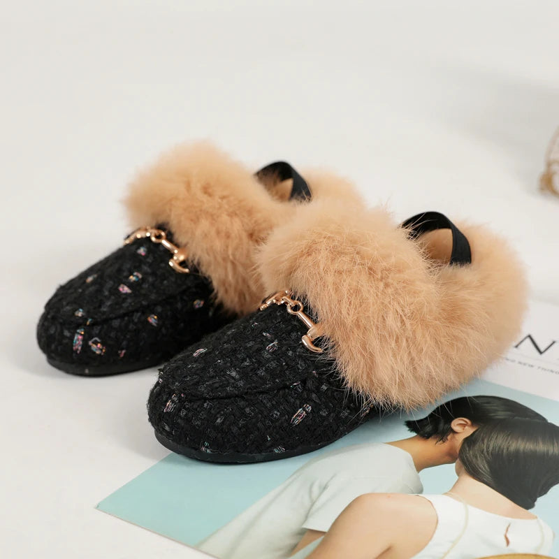 0-12y Fur Slippers