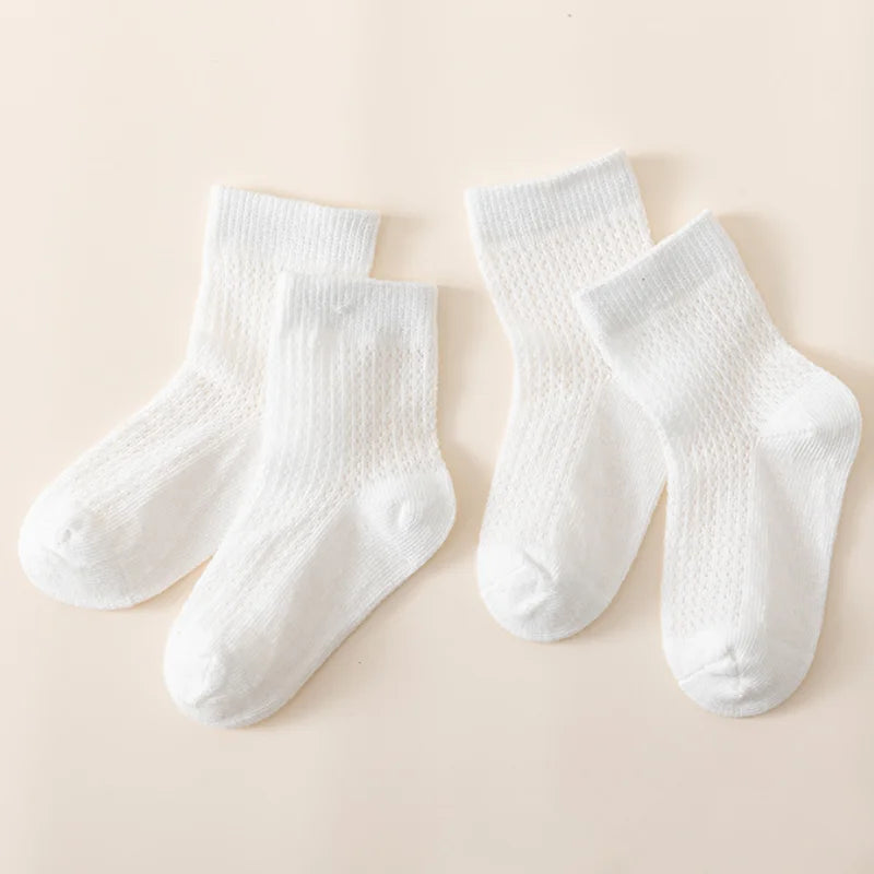 New White Baby Socks Cotton