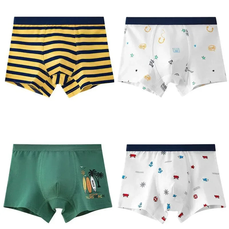 4Pcs Boys Boxer Underpants