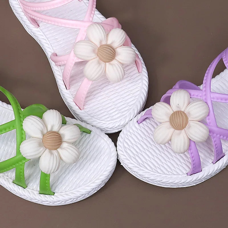 Girl's Sandals sweet Flowers anti slip