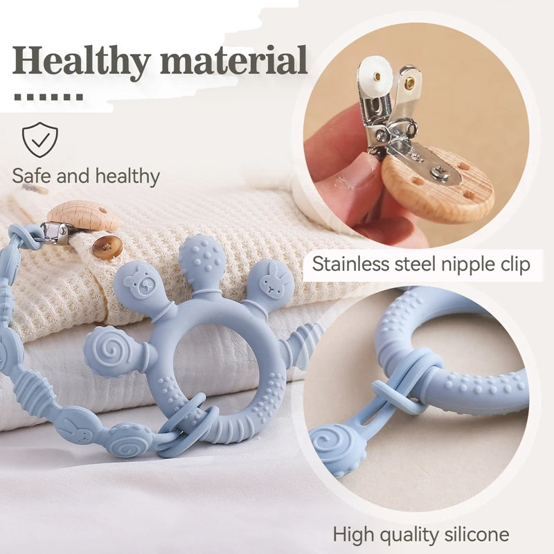 1PC Baby Silicone Teether BPA Free