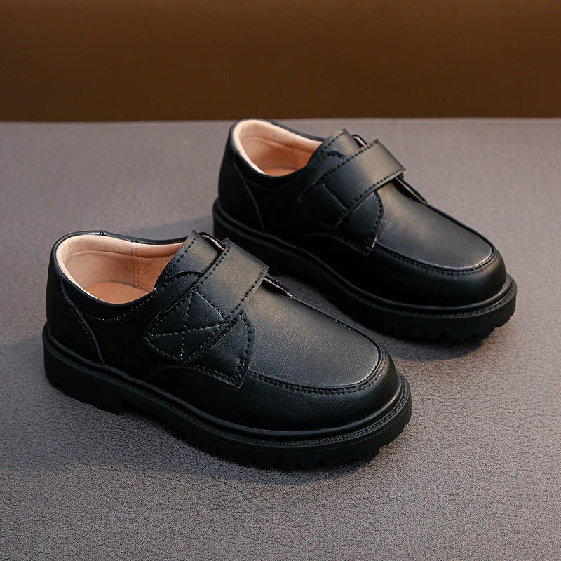 Boys Black Leather Shoes