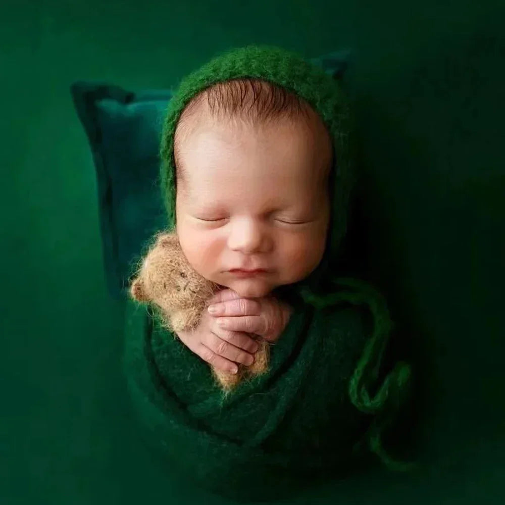 Velvet Baby Pillows w/Bowknot head band