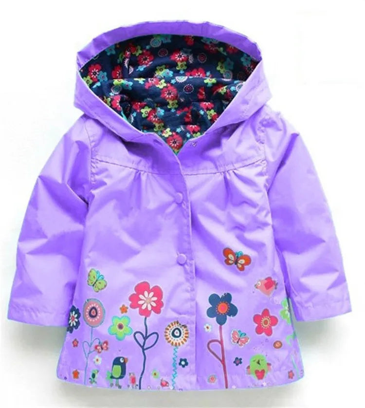 Girls Fashion Waterproof Wind coat