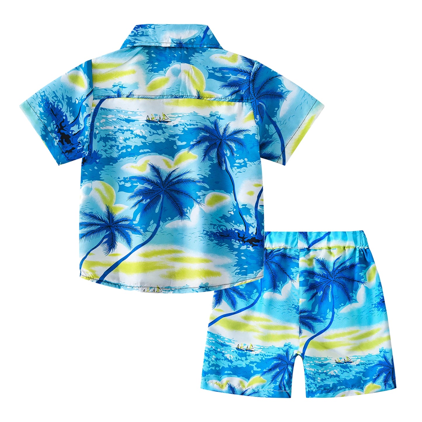 seaside leisure printing shirt