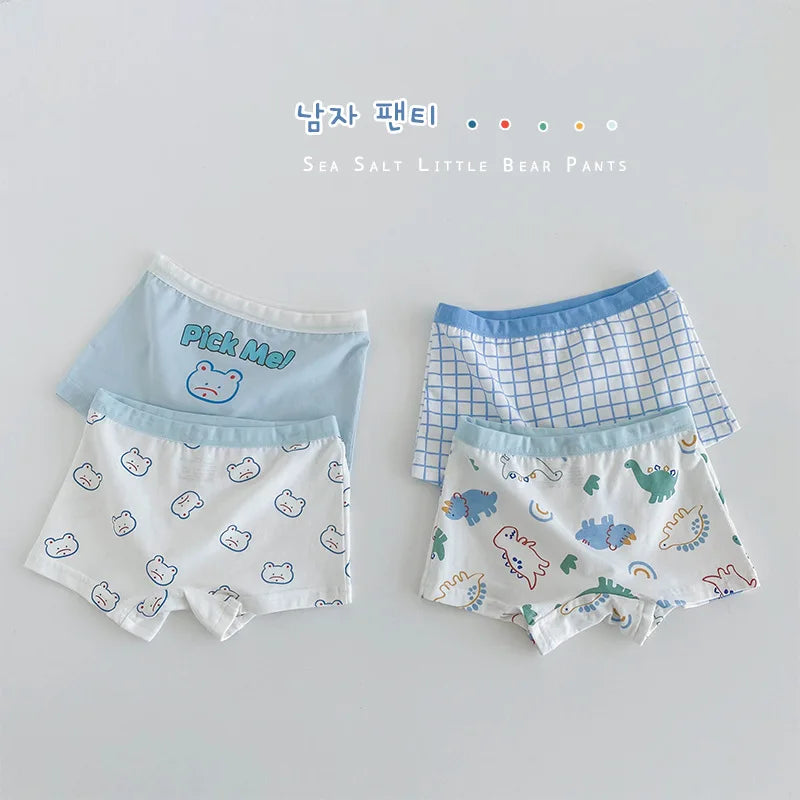 4pc Boys Boxer Shorts Cotton