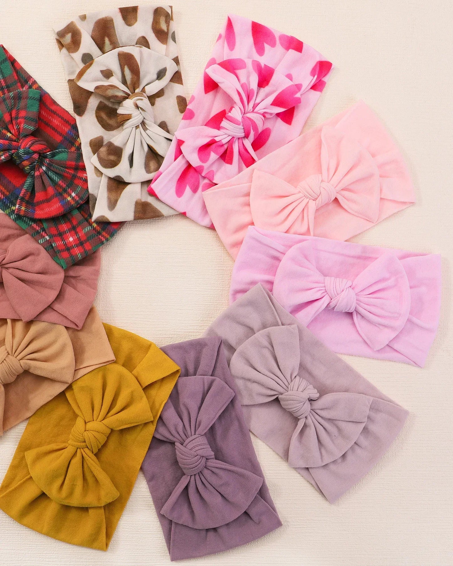 1Pcs Headband Bows Soft Nylon