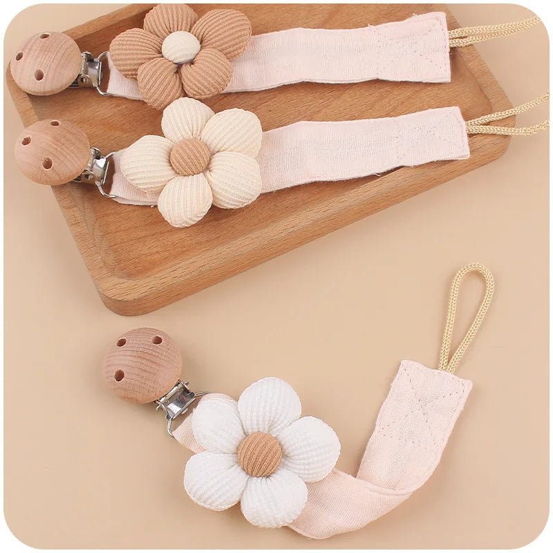 Baby flower Pacifier clip