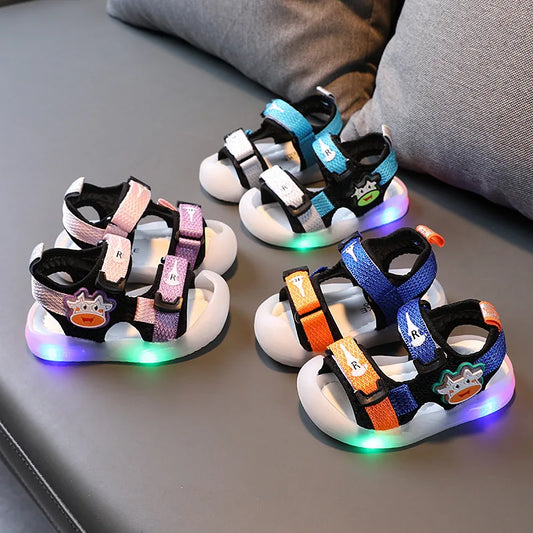 LED Kids Sandals Boys Girls Light Up