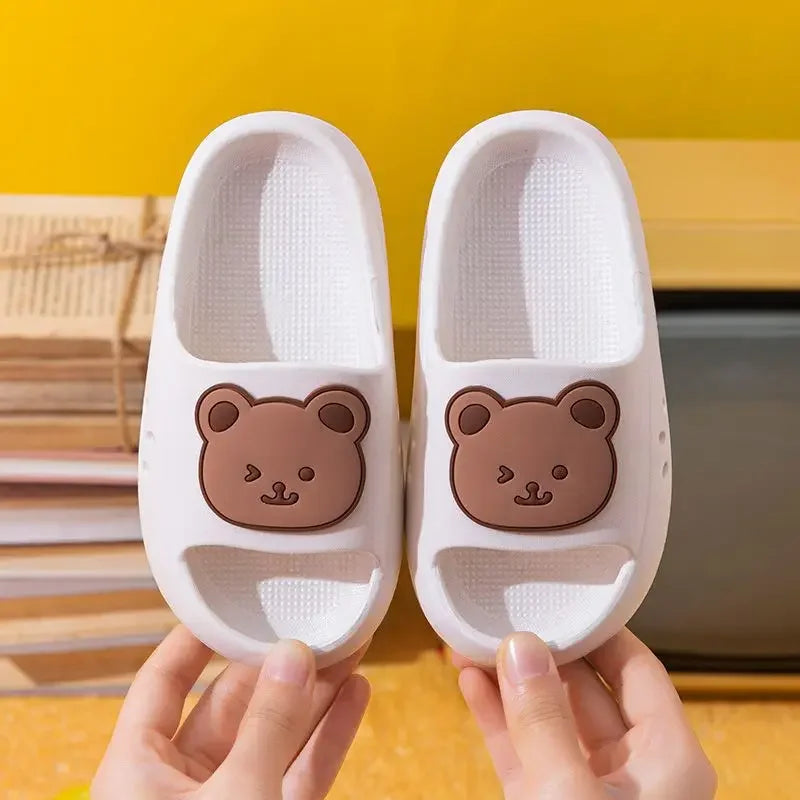 Cartoon Bear Kids Slippers