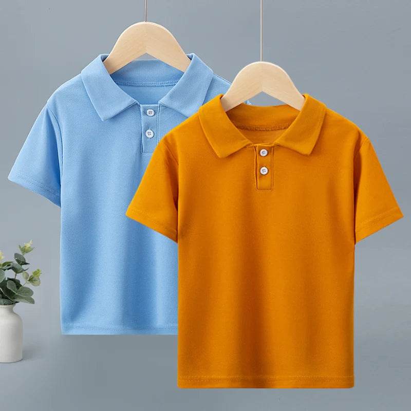 Children's solid color POLO shirt