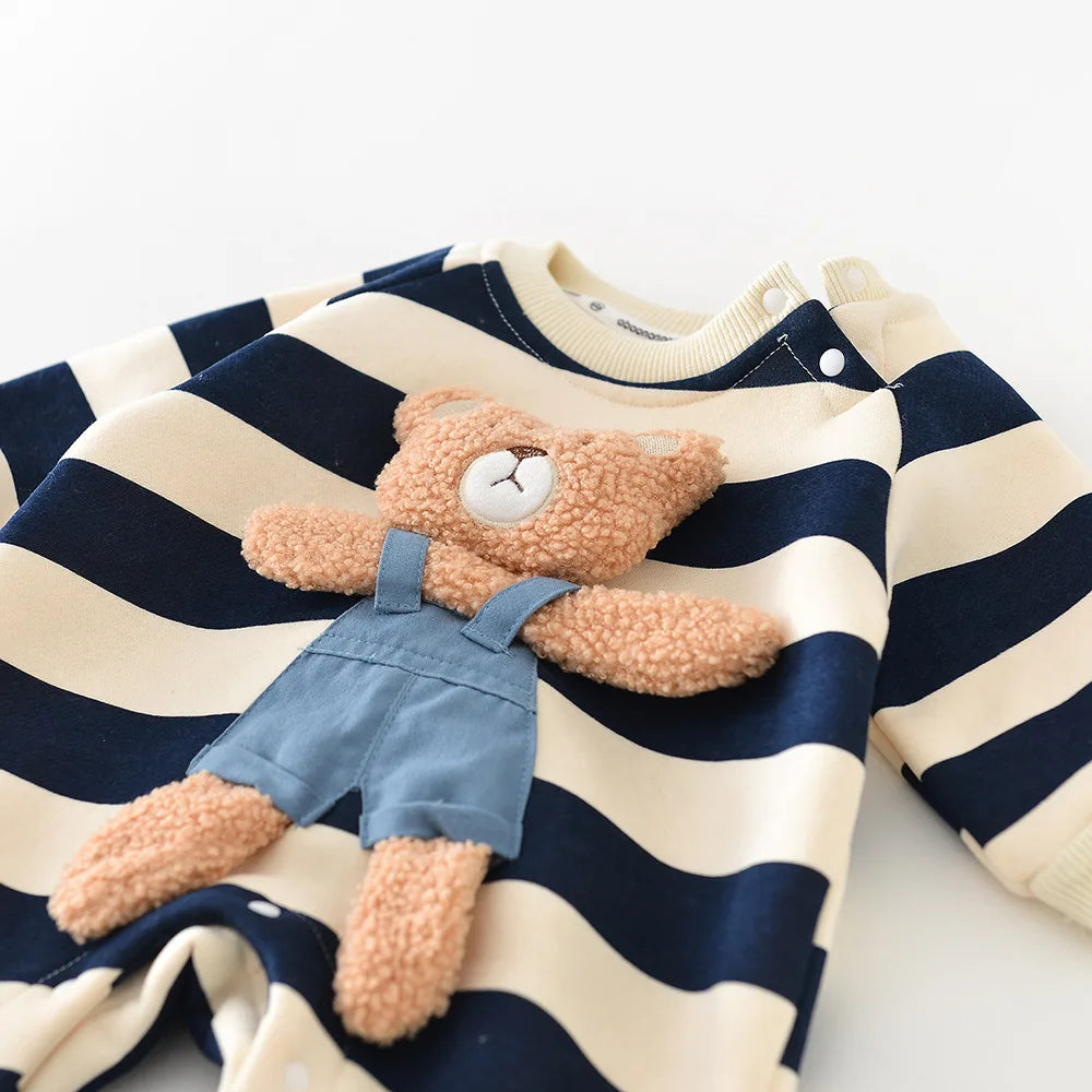 Striped Jumpsuits Bear Outfit